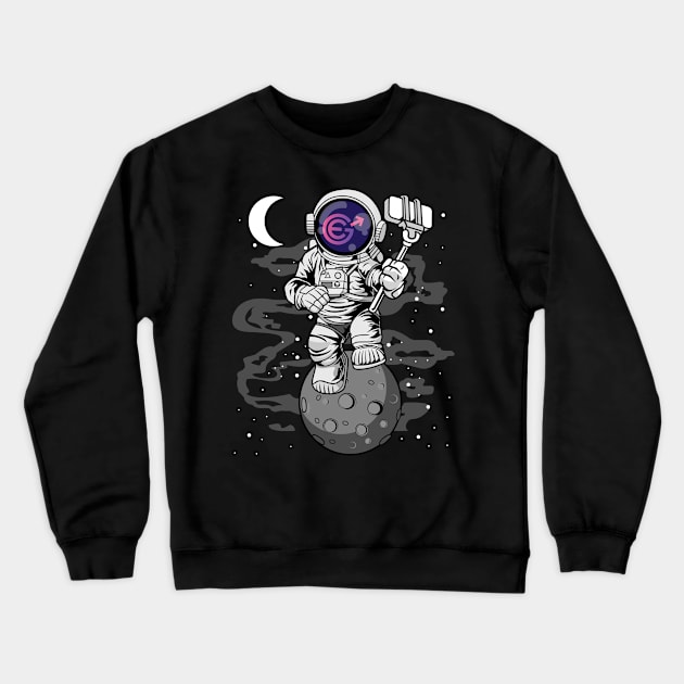 Astronaut Selfie Evergrow Crypto EGC Coin To The Moon Crypto Token Cryptocurrency Wallet Birthday Gift For Men Women Kids Crewneck Sweatshirt by Thingking About